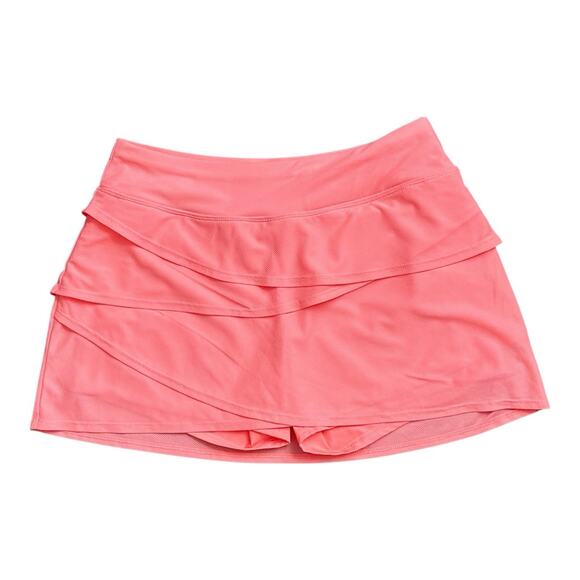 ZELOS Womens Size Small Pink Ruffled Pull On Athletic Tennis Golf Skort Skirt - Picture 1 of 5